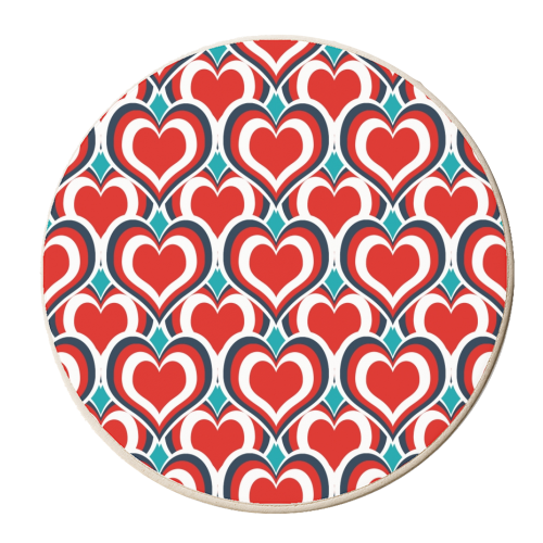 Have a Heart -Blue - personalised beer coaster by MarshallWild