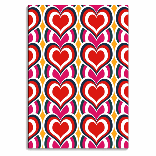 Have a Heart - Orange - Pink - personalised A4, A5, A6 notebook by MarshallWild