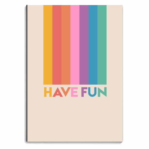HAVE FUN RAINBOW TYPE - personalised A4, A5, A6 notebook by Ania Wieclaw