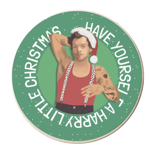 Have yourself a Harry little Christmas - personalised beer coaster by AbiGoLucky