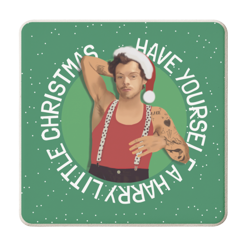 Have yourself a Harry little Christmas - personalised beer coaster by AbiGoLucky