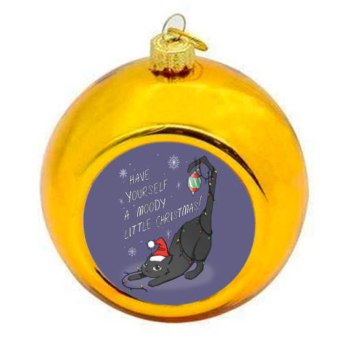 Have Yourself A Moody Little Christmas - colourful christmas bauble by Melina Garcia Ayala