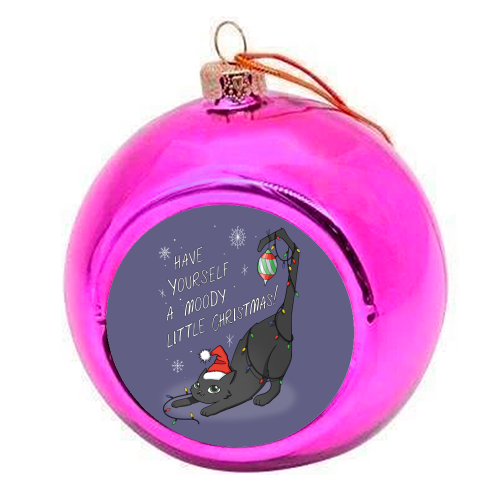 Have Yourself A Moody Little Christmas - colourful christmas bauble by Melina Garcia Ayala