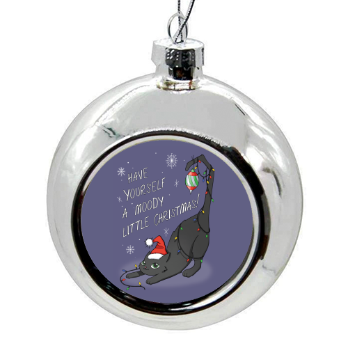 Have Yourself A Moody Little Christmas - colourful christmas bauble by Melina Garcia Ayala