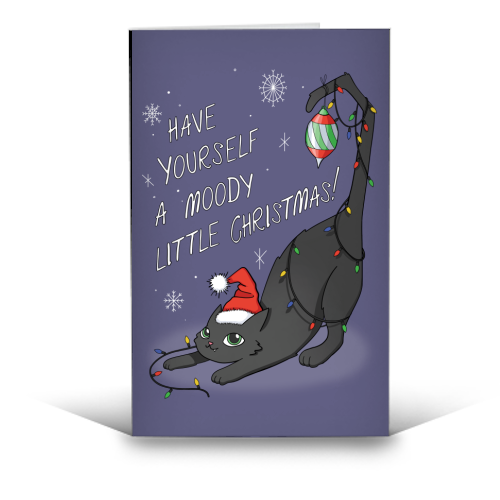 Have Yourself A Moody Little Christmas - funny greeting card by Melina Garcia Ayala