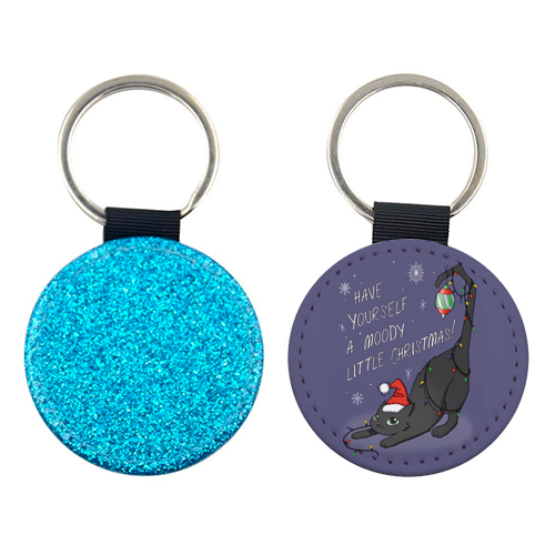 Have Yourself A Moody Little Christmas - keyring by Melina Garcia Ayala