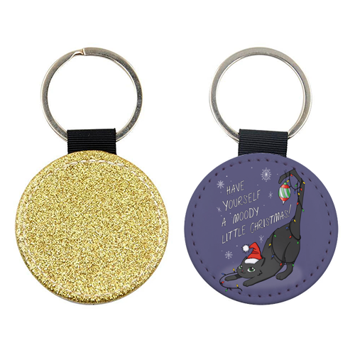 Have Yourself A Moody Little Christmas - keyring by Melina Garcia Ayala