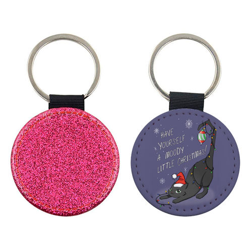 Have Yourself A Moody Little Christmas - keyring by Melina Garcia Ayala