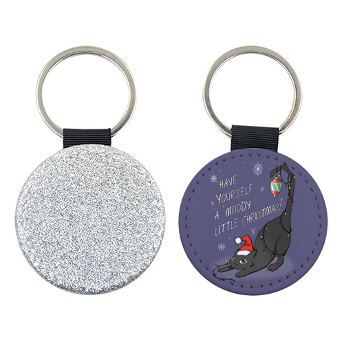 Have Yourself A Moody Little Christmas - keyring by Melina Garcia Ayala