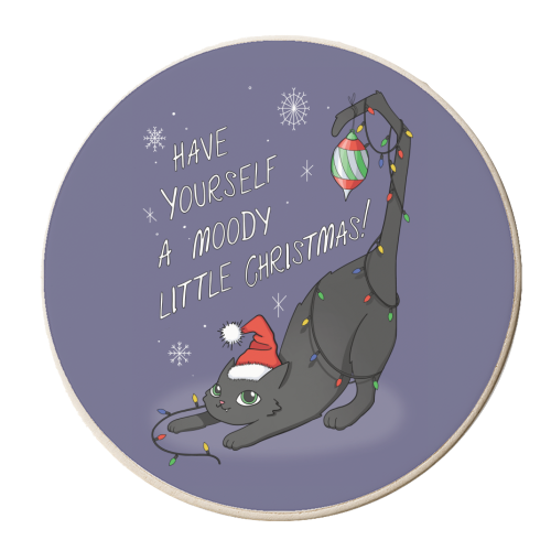 Have Yourself A Moody Little Christmas - personalised beer coaster by Melina Garcia Ayala