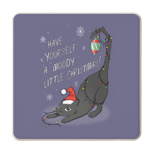 Have Yourself A Moody Little Christmas - personalised beer coaster by Melina Garcia Ayala