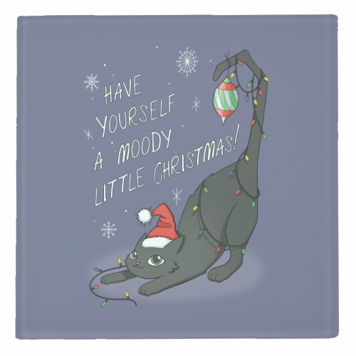Have Yourself A Moody Little Christmas - personalised beer coaster by Melina Garcia Ayala
