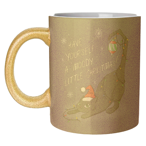 Have Yourself A Moody Little Christmas - unique mug by Melina Garcia Ayala