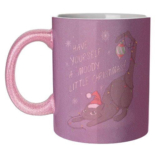 Have Yourself A Moody Little Christmas - unique mug by Melina Garcia Ayala
