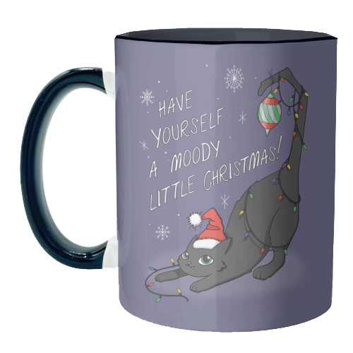 Have Yourself A Moody Little Christmas - unique mug by Melina Garcia Ayala