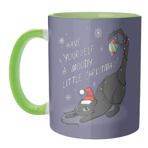 Have Yourself A Moody Little Christmas - unique mug by Melina Garcia Ayala