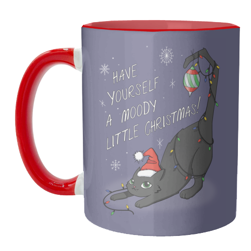 Have Yourself A Moody Little Christmas - unique mug by Melina Garcia Ayala