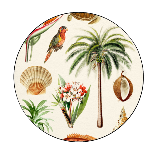 Hawaii Collection - Circle Sticker by Gal Design
