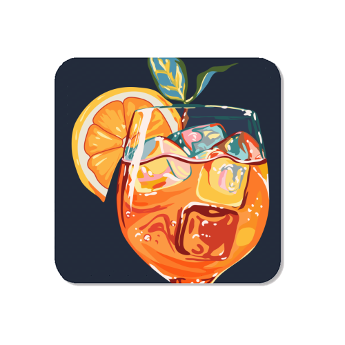 Hawaiian Cocktail, Fresh Orange Fruity Mimosa, Pop of Color Food Bohemian Eclectic Modern Drink - Magnet by Uma Prabhakar Gokhale