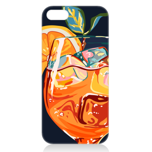 Hawaiian Cocktail, Fresh Orange Fruity Mimosa, Pop of Color Food Bohemian Eclectic Modern Drink - unique phone case by Uma Prabhakar Gokhale