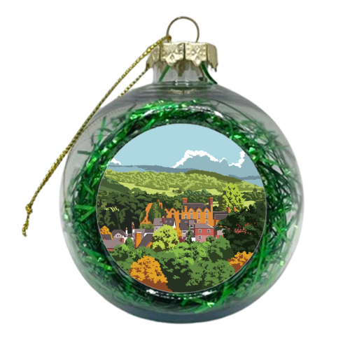 Hay Castle Herefordshire - xmas bauble by Stephen Millership