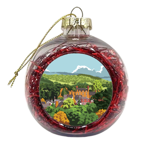 Hay Castle Herefordshire - xmas bauble by Stephen Millership