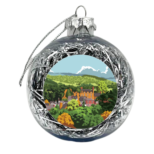 Hay Castle Herefordshire - xmas bauble by Stephen Millership