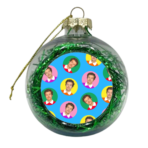 Hazza Balls Blue - xmas bauble by DOLLY WOLFE