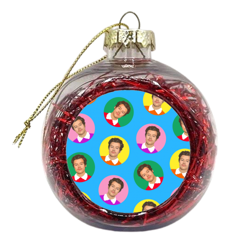 Hazza Balls Blue - xmas bauble by DOLLY WOLFE