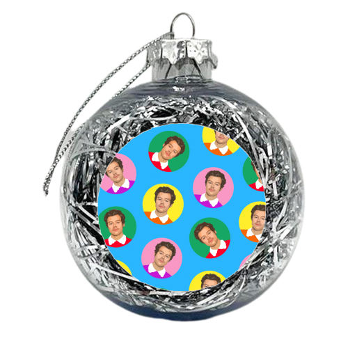 Hazza Balls Blue - xmas bauble by DOLLY WOLFE