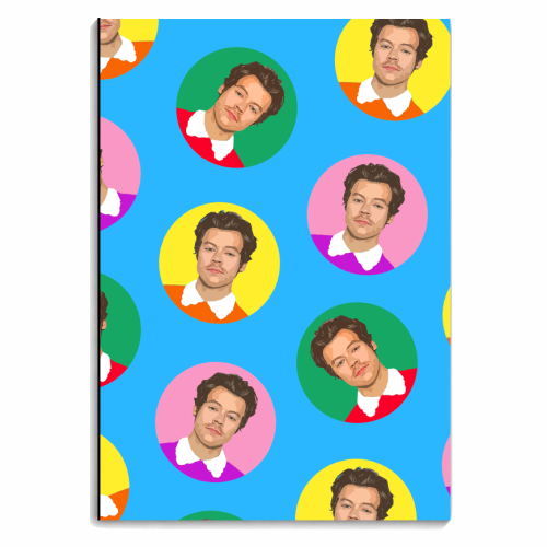 Hazza Balls Blue - personalised A4, A5, A6 notebook by DOLLY WOLFE