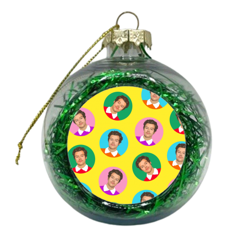Hazza Balls Yellow - xmas bauble by DOLLY WOLFE