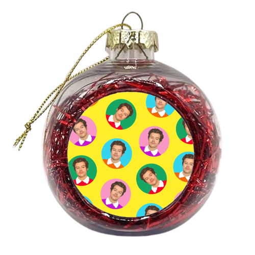 Hazza Balls Yellow - xmas bauble by DOLLY WOLFE