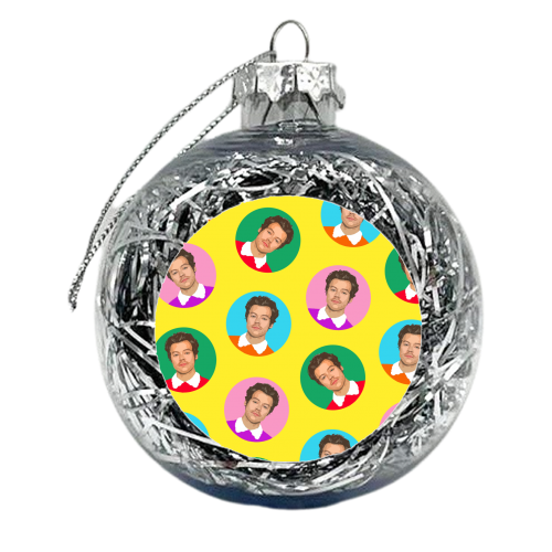 Hazza Balls Yellow - xmas bauble by DOLLY WOLFE