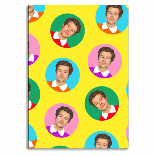 Hazza Balls Yellow - personalised A4, A5, A6 notebook by DOLLY WOLFE
