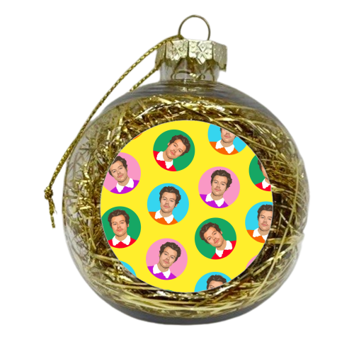 Hazza Balls Yellow - xmas bauble by DOLLY WOLFE