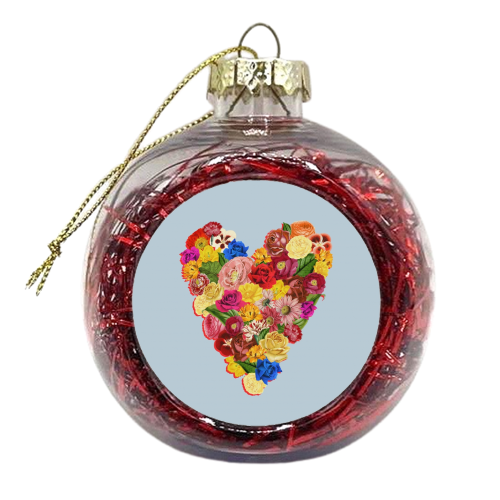 Heart Floral - xmas bauble by Frida Floral Studio