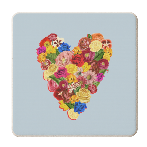 Heart Floral - personalised beer coaster by Frida Floral Studio