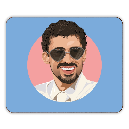 Heart glasses bunny - designer placemat by The Girl Next Draw