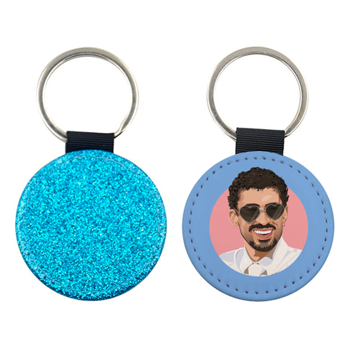 Heart glasses bunny - keyring by The Girl Next Draw