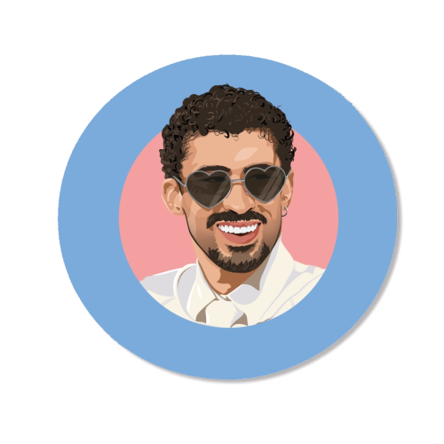 Heart glasses bunny - Magnet by The Girl Next Draw