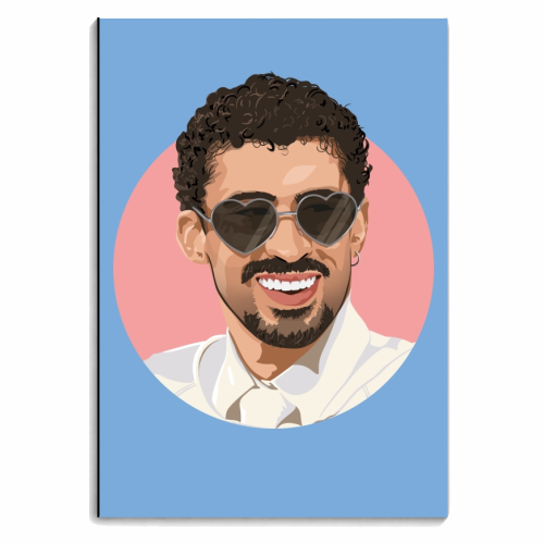 Heart glasses bunny - personalised A4, A5, A6 notebook by The Girl Next Draw