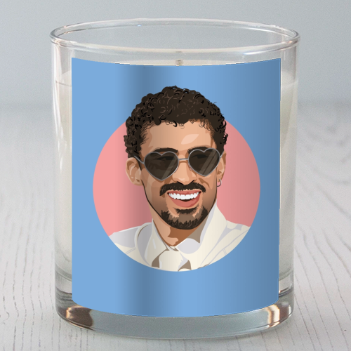 Heart glasses bunny - scented candle by The Girl Next Draw