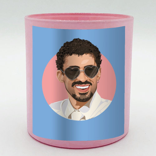 Heart glasses bunny - scented candle by The Girl Next Draw