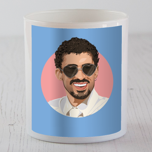 Heart glasses bunny - scented candle by The Girl Next Draw