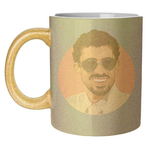 Heart glasses bunny - unique mug by The Girl Next Draw