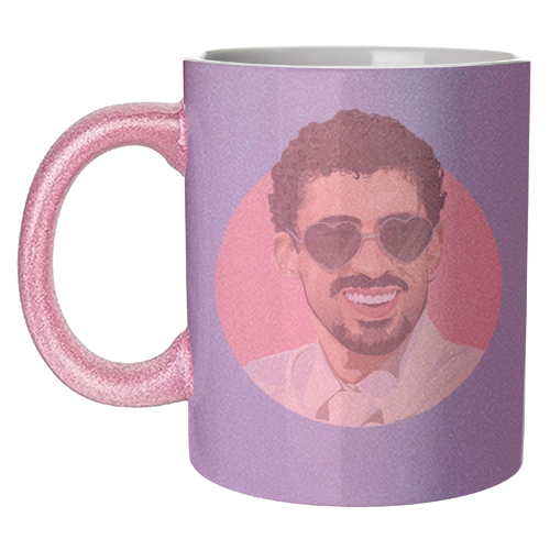 Heart glasses bunny - unique mug by The Girl Next Draw