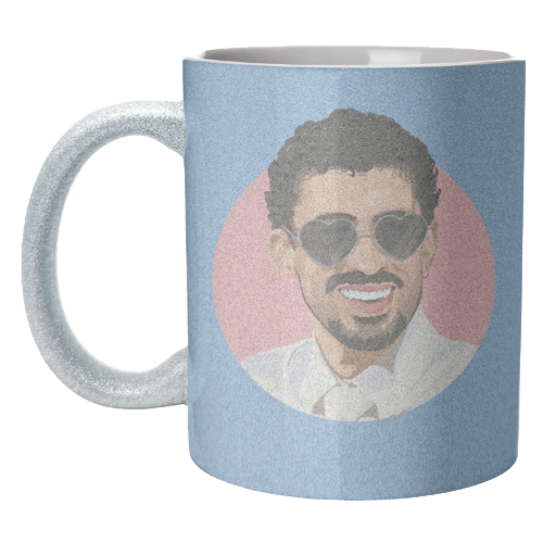 Heart glasses bunny - unique mug by The Girl Next Draw