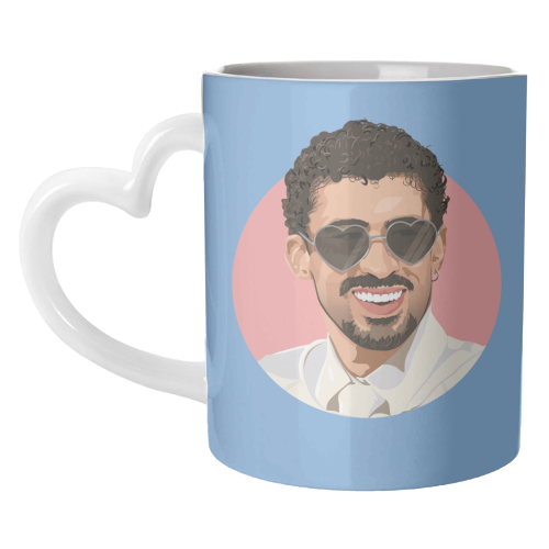 Heart glasses bunny - unique mug by The Girl Next Draw