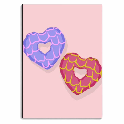 Heart party rings - personalised A4, A5, A6 notebook by The Girl Next Draw